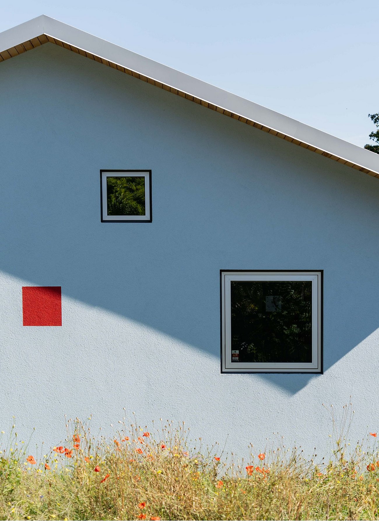 Statslånshus med blå facade