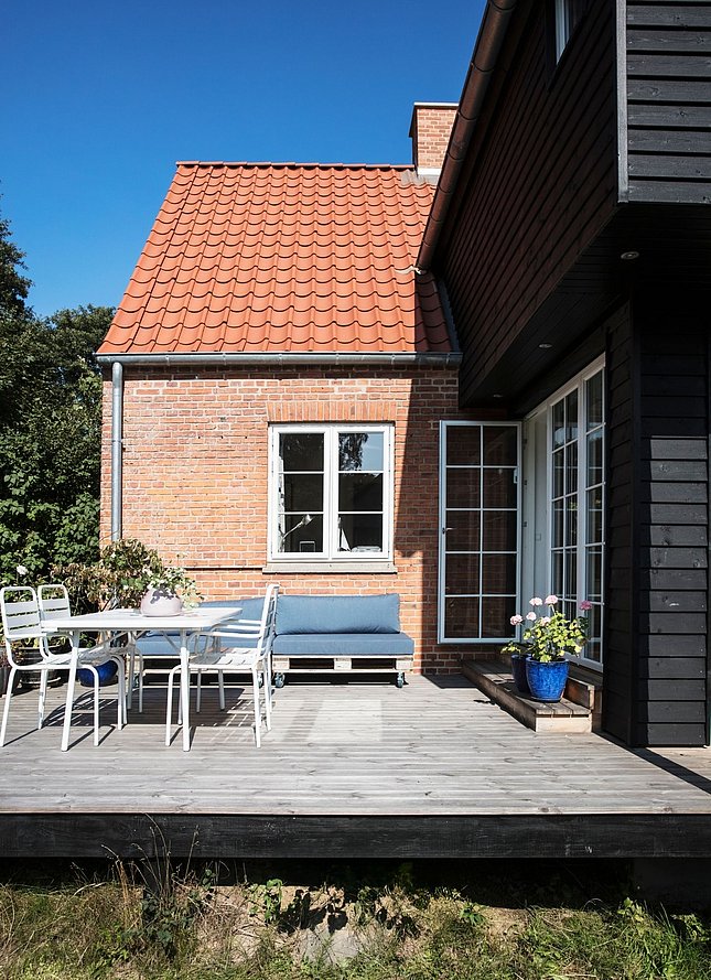 Træterrasse til statslånshus
