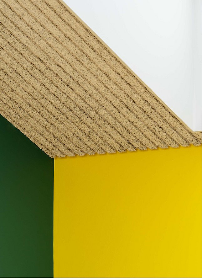 Retro farvesammensætning med Bauhaus-gul