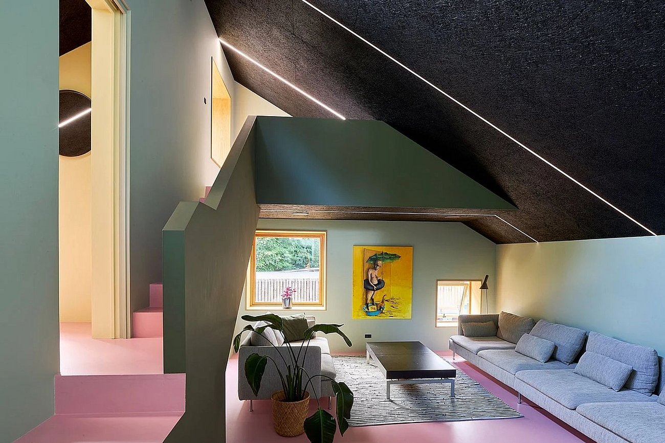 Renoveret 90'er-villa i mange forskellige farver