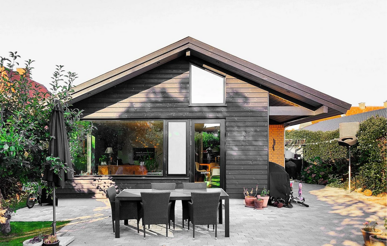 Ombygning af udestue til stue i parcelhus fra 70'erne