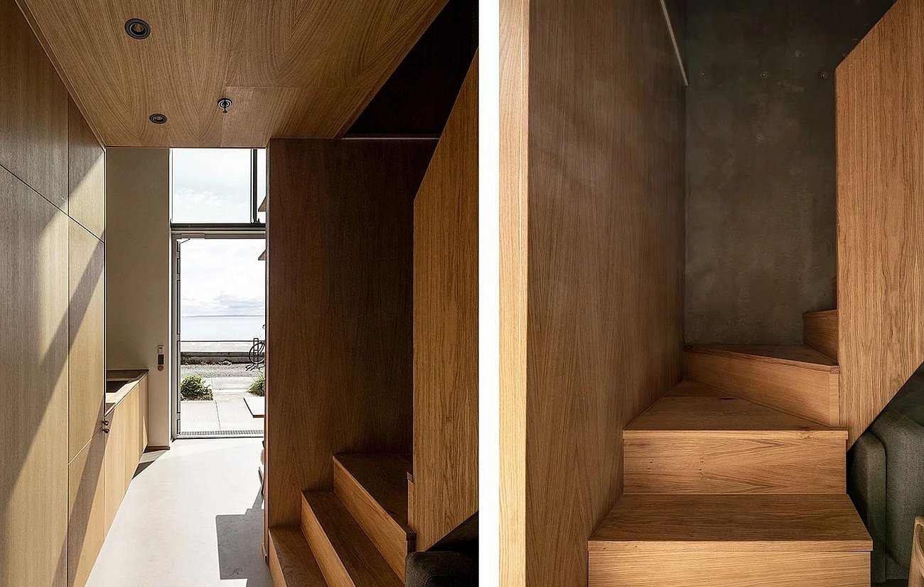 Smal bolig med indbygget inventar