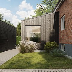 Om - og tilbygning til murermestervilla i Aarhus