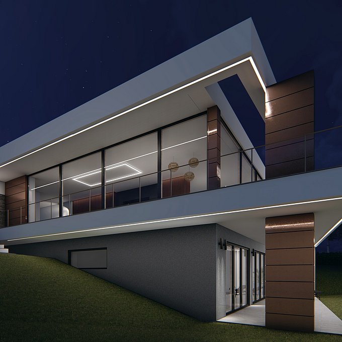 En rigtig spændende funkisvilla i parterre-plan