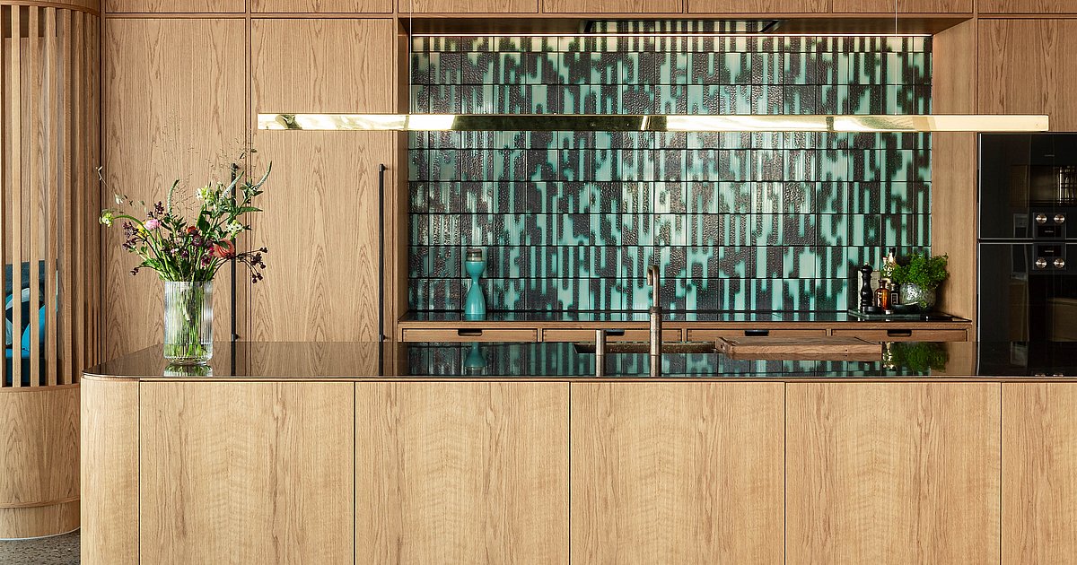 View of Penthouselejlighed med smukke materialer og elegante detaljer