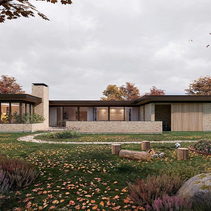 Villa Bjørslev – Nyt hus i modernistisk arkitektur  