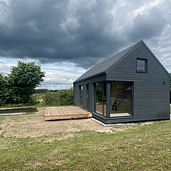 Færdigbygget Tiny House i træ inklusiv levering