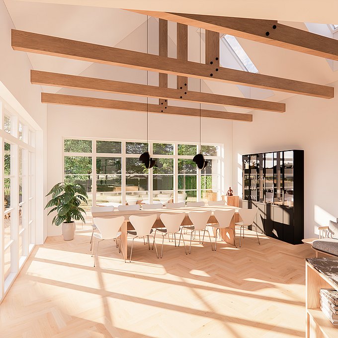 Tilbygning løfter facade udtrykket og giver plads til familien.