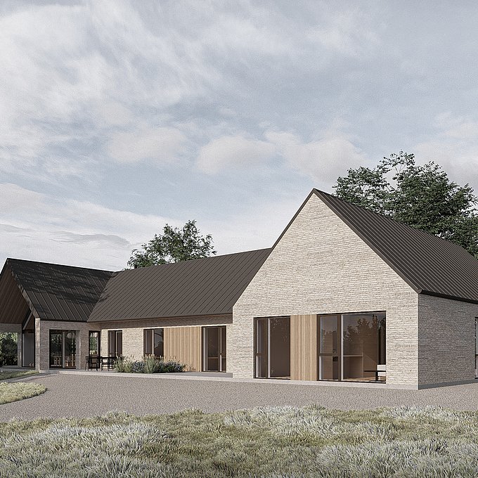 Ryttermosegård - et moderne trelænget landsted