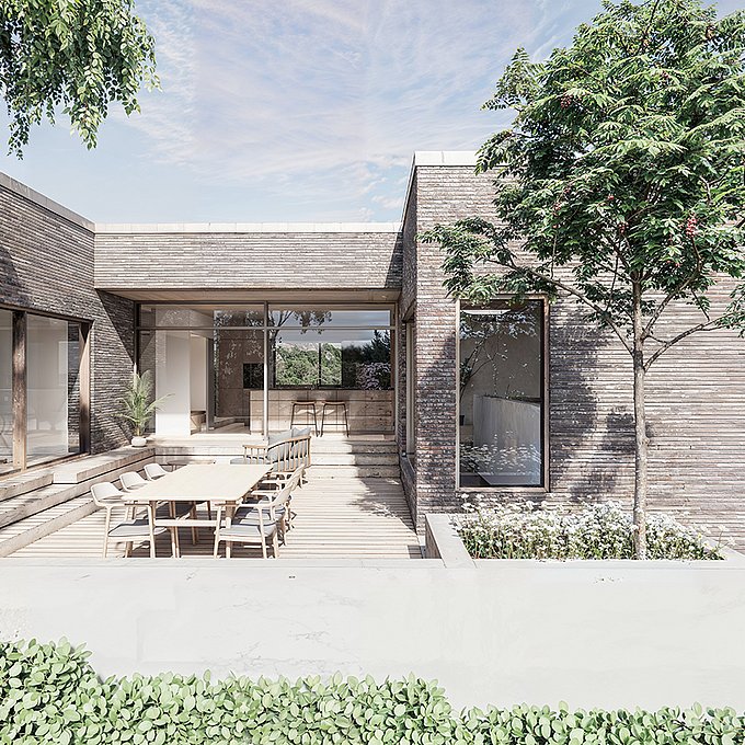 Parterrevilla med udsigt – skræddersyet til familien og grunden